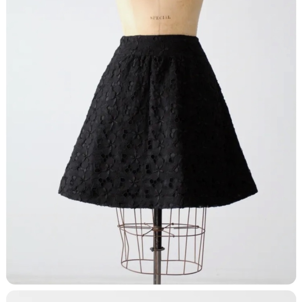 Tuleh Silk cutout overlay skirt